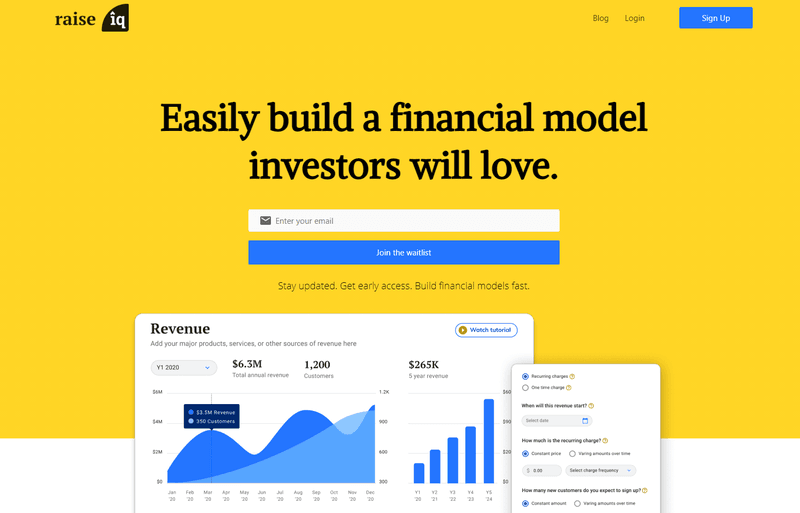 A landing page for product idea validation