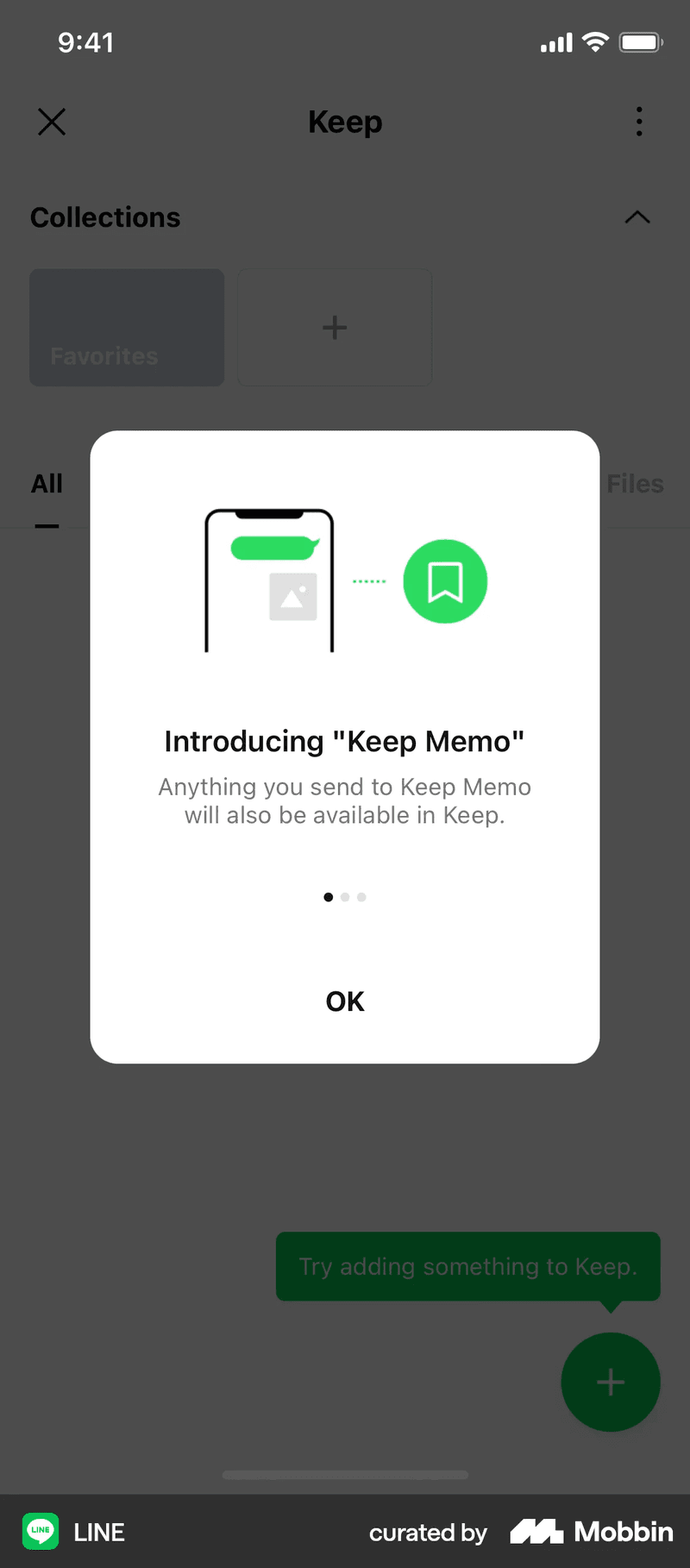 LINE onboarding slideouts applying mobile app onboarding best practices