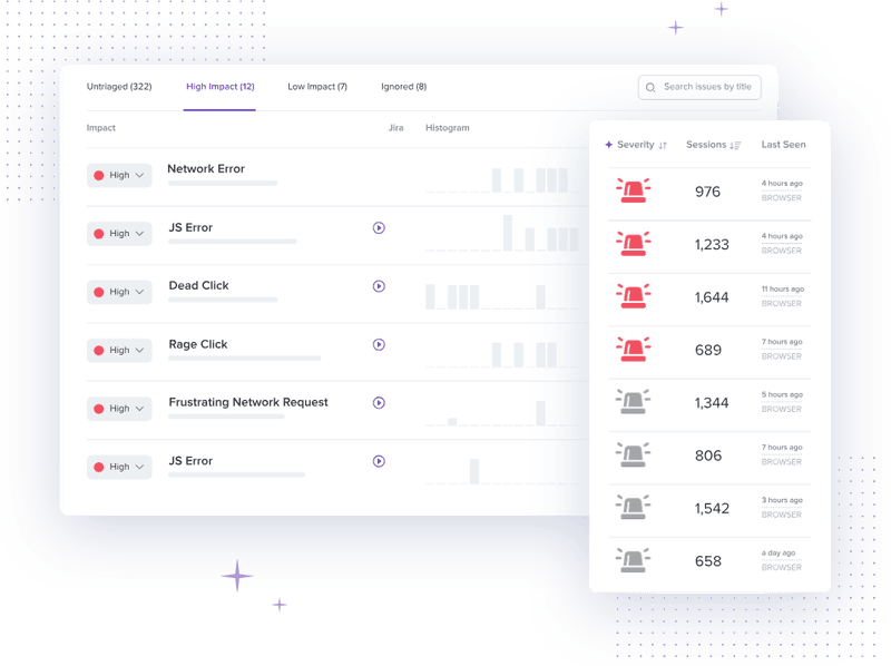logrocket session replay issue detection