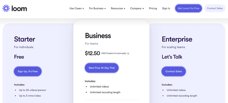 loom-pricing_self-service-software