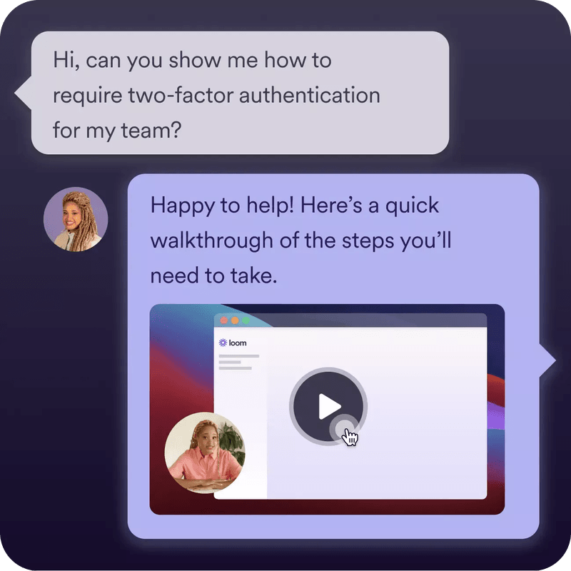 Personalized video tutorial with Loom.