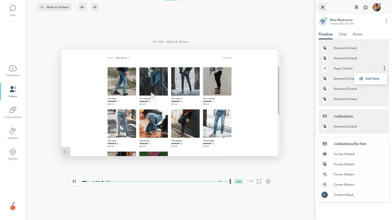 lucky orange session replay tools