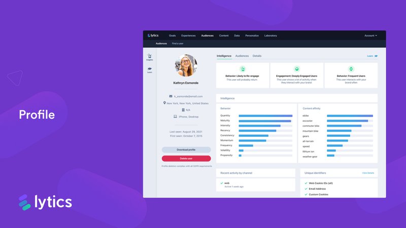 Screenshot of Lytics interface