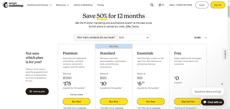 mailchimp pricing