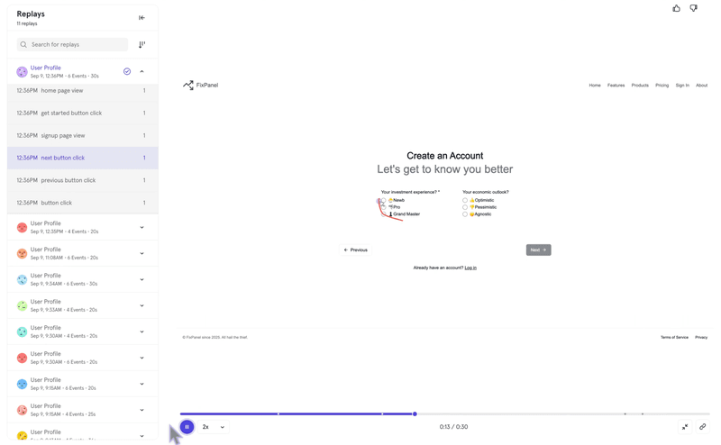 mixpanel session replay