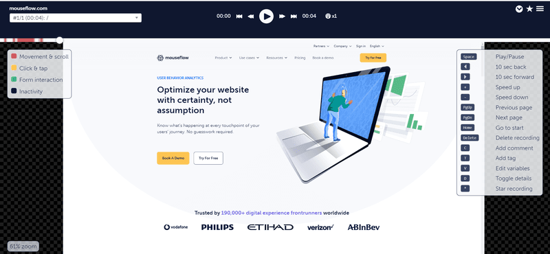 mouseflow session replay tools