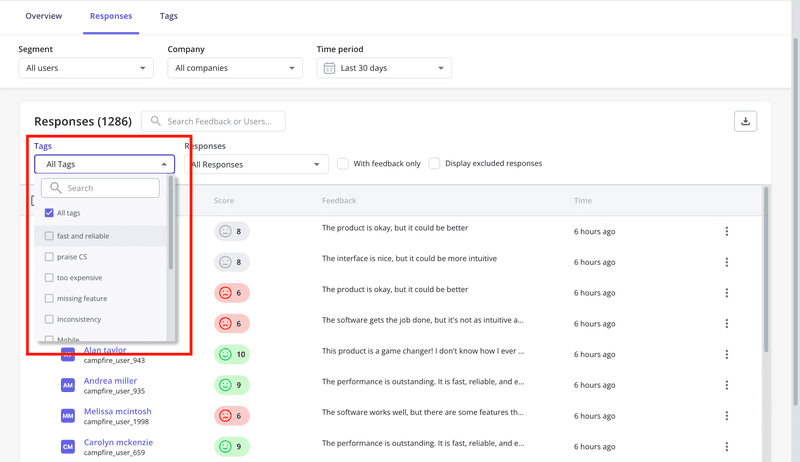userpilot's nps tag for ai qualitative data analysis