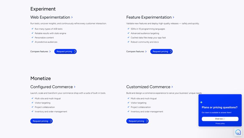 Optimizely pricing