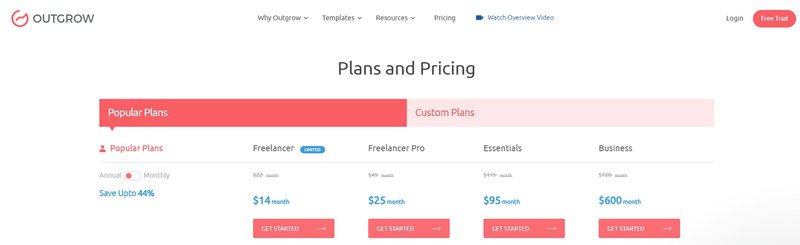Outgrow Pricing