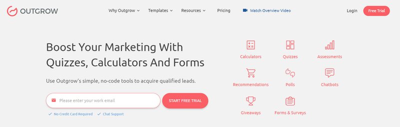 Outgrow - Typeform alternatives
