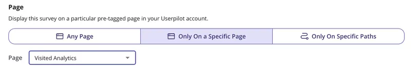 Triggering settings in Userpilot
