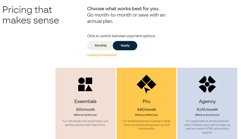 Paperform Pricing