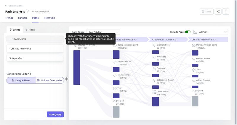 userpilot path analysis for spotting churn risk