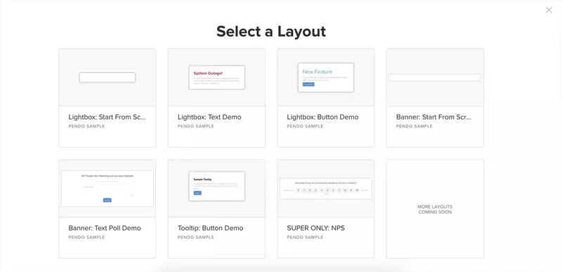 various layouts for Pendo Polls