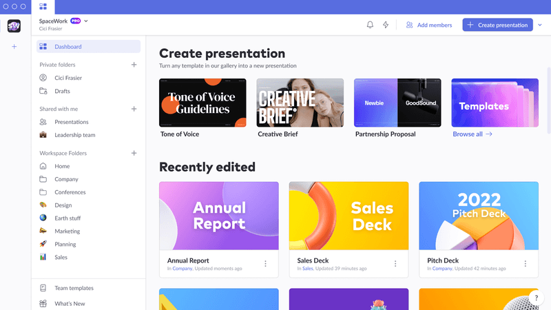 Product management software: Pitch