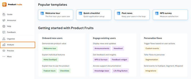 Product fruits templates