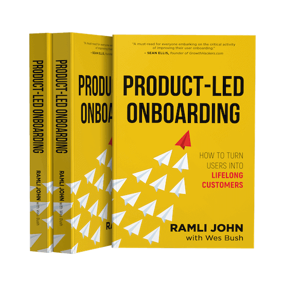 Product-led onboarding book by Wes Bush and Ramli John