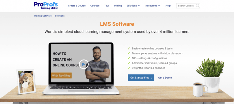 proprofs lms instructional design software