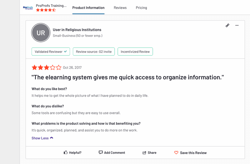 proprofs lms review 2 instructional design software