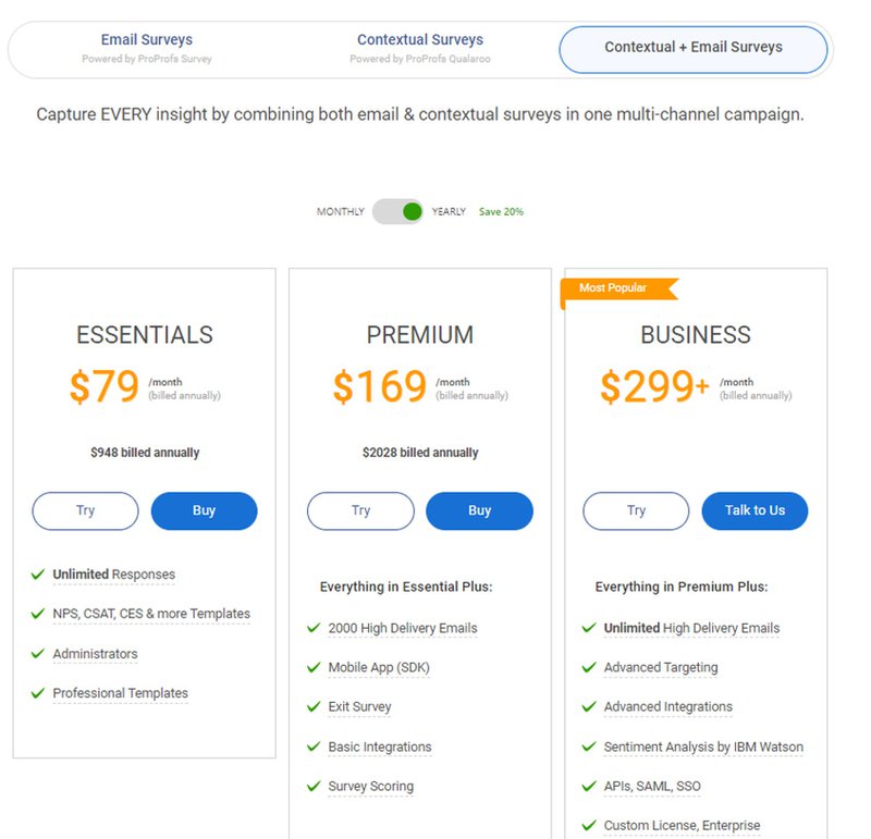ProProfs Pricing