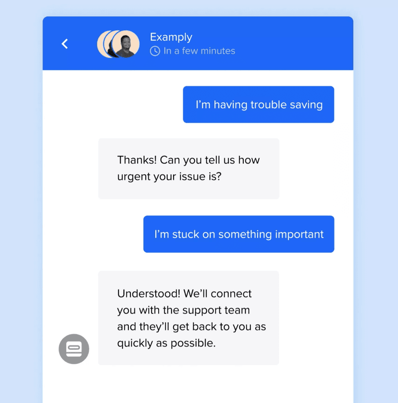 Intercom’s in-app chatbot tool provides instant support.