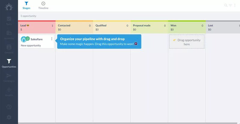 Interactive walkthrough explaining Salesflare’s key benefits