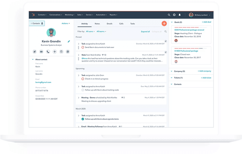 Use HubSpot to manage relationships with all your customers.