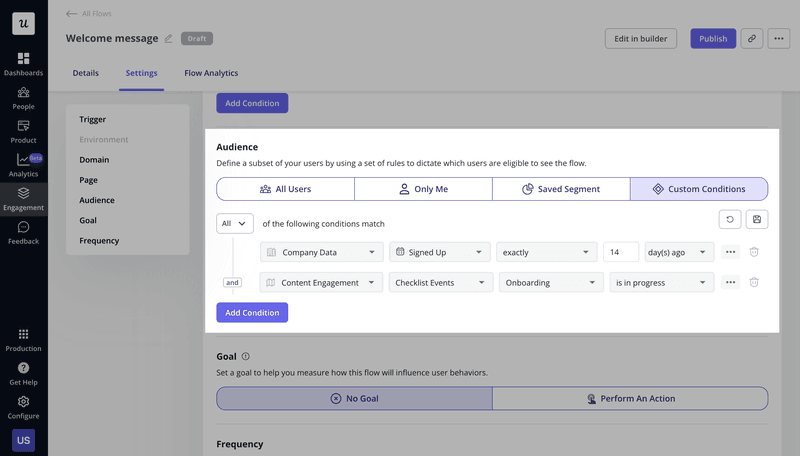 Customer segmentation in Userpilot