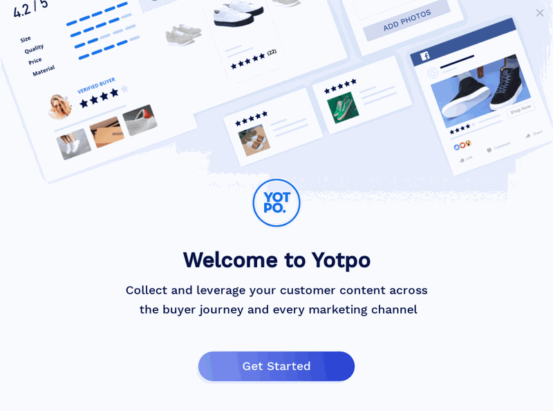 yotpo self-serve onboarding welcome