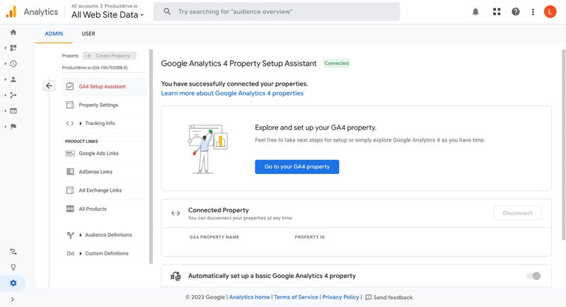Setting up Google Analytics