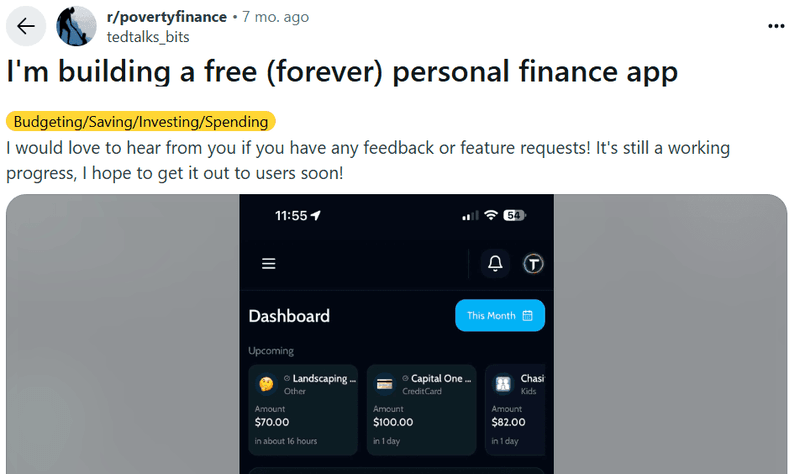 Share your journey on Reddit.