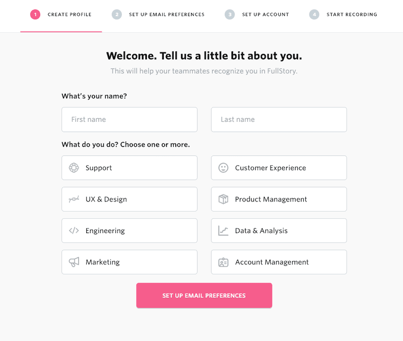 sign-up form