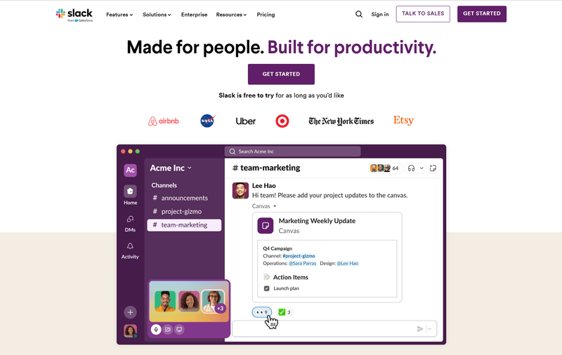 slack product management software
