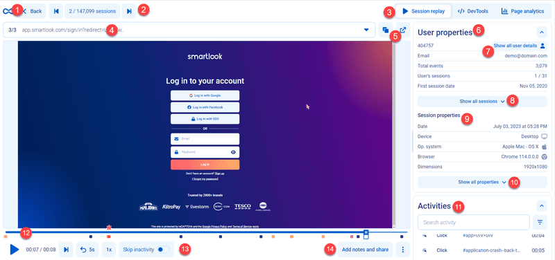 smartlook session replay tools