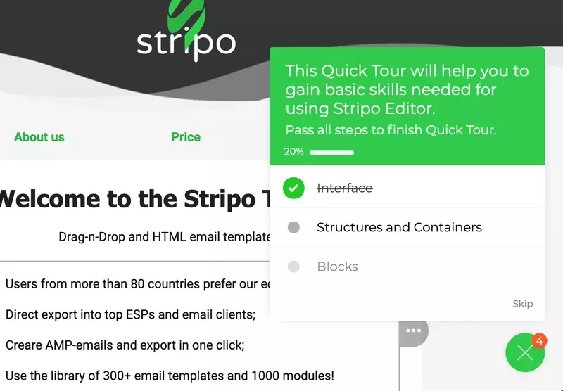 Stripo onboarding checklist