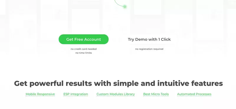 Stripo signup page SaaS