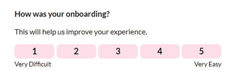 Customer onboarding survey