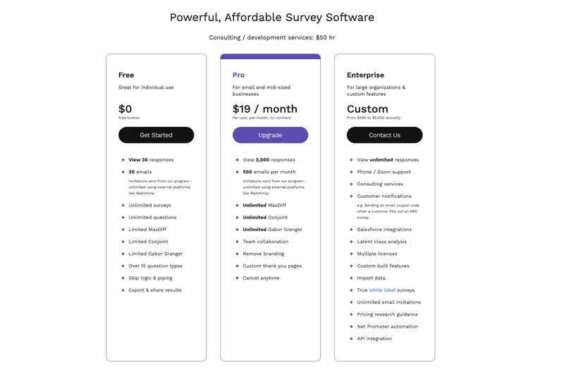 Surveyking pricing