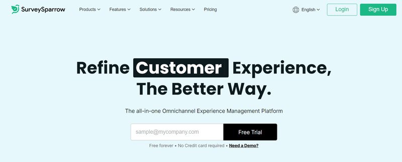 SurveySparrow - Typeform alternatives