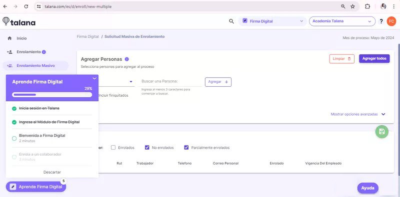 talana customer onboarding checklist