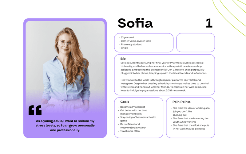User research persona example