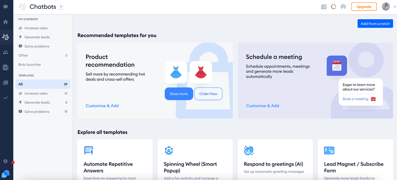 tidio customer self service portals