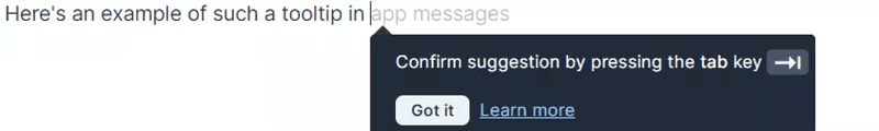 Surfer tooltip aiding feature discovery.