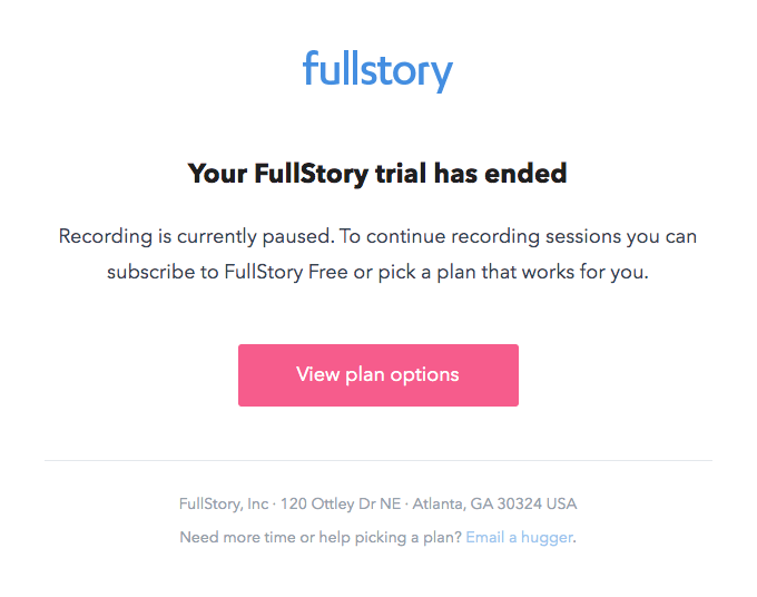 fullstory trial