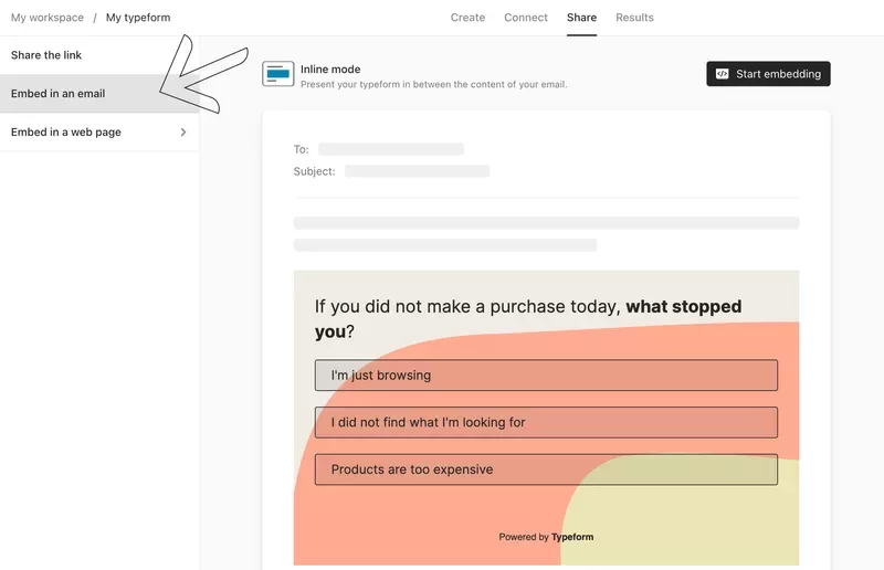 Feedback management tools: Typeform