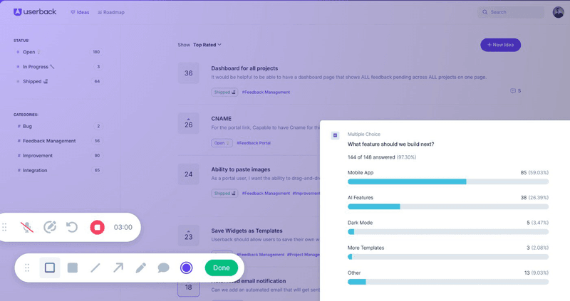 Targeted feedback collection with Userback.