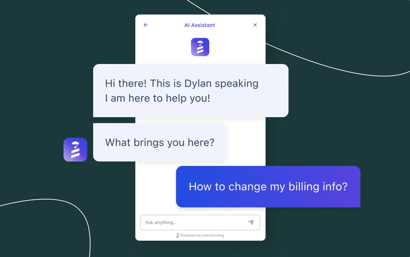 AI assistant on userguiding