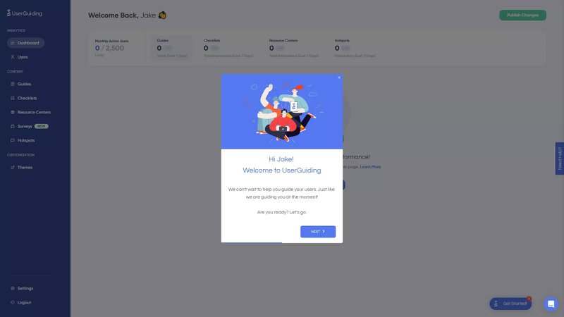 userguiding welcome - customer communication management software