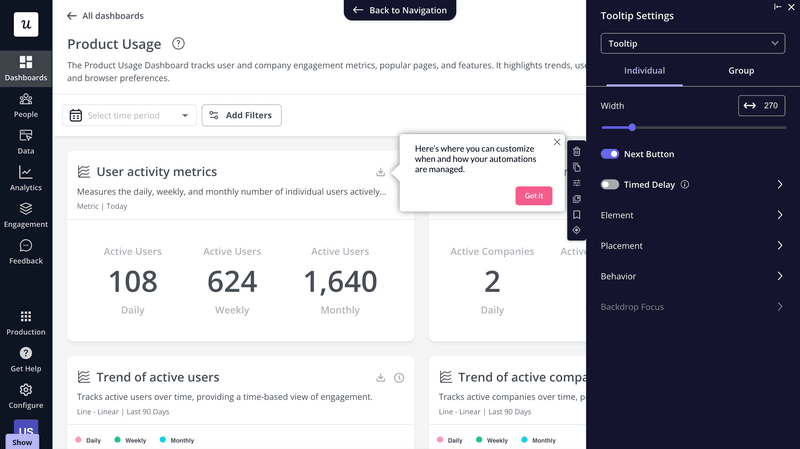 How to create tooltips in Userpilot: Step 8