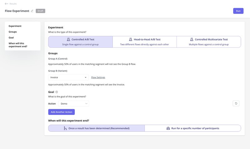 3 types of A/B tests in Userpilot